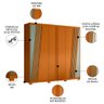 Guarda Roupa Casal 6 Portas 240cm Ouro Verde Cinamomo Sálvia Albatroz - 7