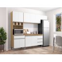 Ver imagem 1 de Cozinha Completa Modulada Andreia 240 Cm 5 Peças Am/br- Ajl Móveis