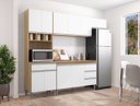 Ver imagem 1 de Cozinha Completa Modulada Andreia 240 Cm 5 Peças Am/br- Ajl Móveis