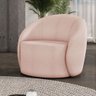 Poltrona Decorativa Orgânica Lua Bouclê Rosê D03 - D’Rossi - 2