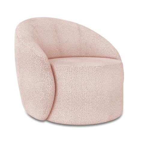 Poltrona Decorativa Orgânica Lua Bouclê Rosê D03 - D’Rossi