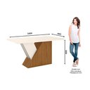 Ver imagem 3 de Mesa para Cozinha Épic Sc24 + Tampo Madeirado Vidro Curvo 160x90cm Nature-off White - Henn