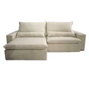 Ver imagem 1 de Sofá Retrátil/Reclinável Emilly 2,30 Suede Nude Sala/Recepção