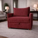 Ver imagem 1 de Poltrona Cama Mônica Suede Decorativa Confortável Moderna Sala Quarto Recepção