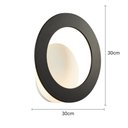 Ver imagem 3 de Arandela de Parede Led Kote Gr Redondo 3000k 12w Bivolt Ø30cm Metal e Alumínio Preto e Branco - Nord