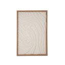 Ver imagem 1 de Quadro Decorativo Papel de Arroz Texturizado Formas A para Sala Vertical e Horizontal Branco 60x40cm