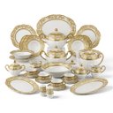 Ver imagem 1 de Aparelho de Jantar 62 Peças em Porcelana com Arabescos