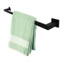 Ver imagem 2 de Porta Toalhas Toalheiro 45cm Quadrada Inox Preto - Gardênia