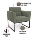Ver imagem 7 de Poltrona Decorativa Industrial Preto Kit 2 Elisa Bouclê D03 Verde Pistache