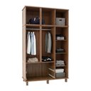 Ver imagem 3 de Guarda-Roupa Solteiro Acre 6 Portas 2 Gavetas com Espelho Ypê - Rodmoveis