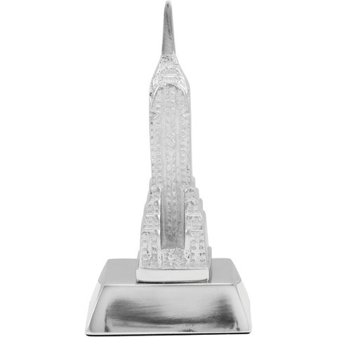 HOME&CO TOURISM ADORNO 17x9x7cm ALUMÍNIO PRATA EMPIRE STATE