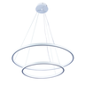 Lustre Pendente Moderno 2 Anéis 40 e 60cm Arco Ring Led 45w 6500k:branco - Luz Branca Fria 6500k - 1