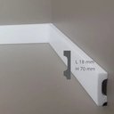 Ver imagem 2 de Rodapé Moldura de Poliestireno - Gart Wb7 7cm X 2,44m