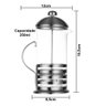 Cafeteira Francesa Prensa Cremeira de Inox e Vidro 350 Ml - 9