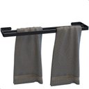 Ver imagem 2 de Porta Toalha de Banho Duplo Toalheiro Preto Fs.max