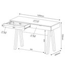 Ver imagem 5 de Mesa Para Escritório 2 Gavetas ME4128 Amêndoa/Amêndoa - Tecno Mobili