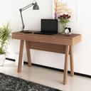Ver imagem 2 de Mesa Para Escritório 2 Gavetas ME4128 Amêndoa/Amêndoa - Tecno Mobili