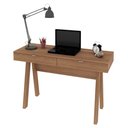 Ver imagem 1 de Mesa Para Escritório 2 Gavetas ME4128 Amêndoa/Amêndoa - Tecno Mobili