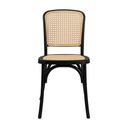 Ver imagem 4 de Kit 4 Cadeiras Amis Rattan Preta Polipropileno Sala Cozinha Jantar Restaurante Eventos - La Mobilia