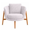 Ver imagem 2 de Poltrona Lume Bouclé Cinza - Sallar Home