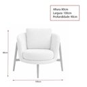 Ver imagem 5 de Poltrona Lume Bouclé Cinza - Sallar Home