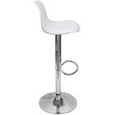 Ver imagem 4 de Kit 5 Banquetas Joly Luisa Eames Saarinen Base Giratória Cromada - Branca