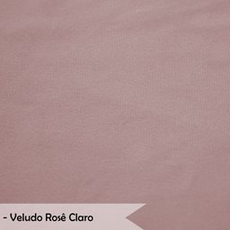Cadeira de Jantar Pétala Estofada Pés Palito Veludo Rosê Claro - Montanaris Decor - 6