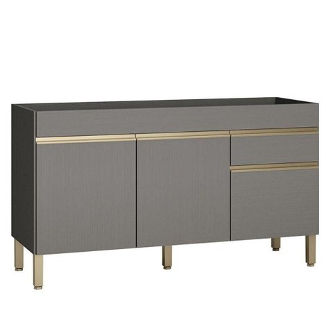 Balcão de Pia Line 150 Cm Gris - Kits Paraná