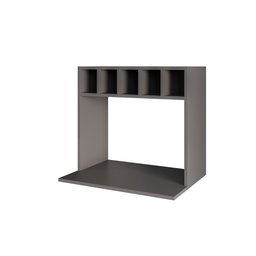 Suporte para Microondas com Nicho Garrafeiro Lisa:grafite - 1