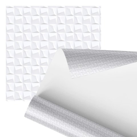 Papel de Parede Adesivo Quadrado Relevo 3d Minimalista 2,80m