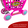 Carrinho de Compras Infantil Com Acessórios Brinquedo Supermercado Rosa - 6