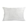 Capa para Almofada Drapeada Line em Veludo Retangular Branco - 1