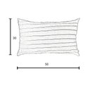 Ver imagem 2 de Capa para Almofada Drapeada Line em Veludo Retangular Branco