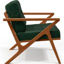 Ver imagem 6 de Poltrona Decorativa Sala de Estar com Cintas de Corano Laís B04 Facto Verde Musgo - Lyam Decor