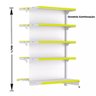 Gondola Centro 170 Fit Ate 7 Metros 2 Ponta Branco 80b Pe Amarelo - 3