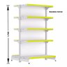 Gondola Centro 170 Fit Ate 7 Metros 2 Ponta Branco 80b Pe Amarelo - 2