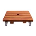 Ver imagem 3 de Suporte para Vaso de Planta Quadrado com Rodinhas Gel Silicone 30cm