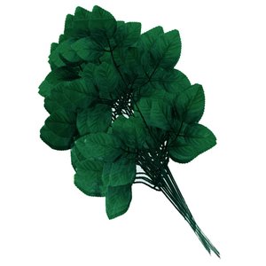 84 Ramos Decoração Arranjo Folhas de Rosa Artificial Planta Plástico 5 Galhos Cada 47cm