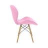 Cadeira Estofada Eiffel Slim Wood Pés de Madeira - Rosa - 5