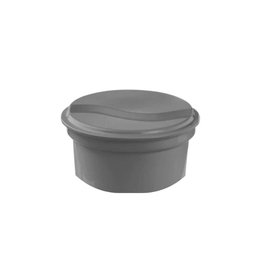 Lixeira Redonda Cinza com Pedal 13 Litros Plasvale - 4