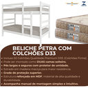Ver imagem 2 de Beliche Barreto Lonçarcci com Colchões D33 Premium Cor:branco
