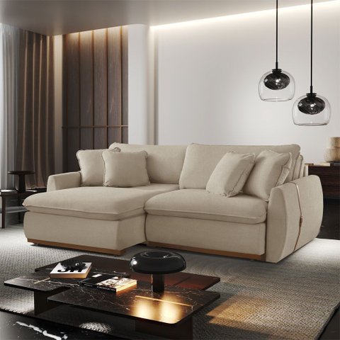 Sofá Cama Retrátil e Reclinável Inova 270 Cm Braço 15 Cm Meu Sofá Online