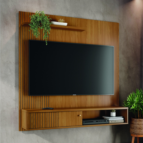 Painel com Bancada Suspensa Aurora 160,5m C/ 1 Porta Deslizante - Cumaru Madetec