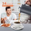 Ver imagem 2 de Secura Cafeteira Francesa de Aço Inox 304 com 2 Filtros Extras 1l (cinza)