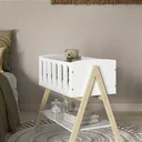 Ver imagem 3 de Berço Mini Sissi Matic Mdf Branco Natural Prático e Versátil Infantil