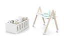 Ver imagem 2 de Berço Mini Sissi Matic Mdf Branco Natural Prático e Versátil Infantil