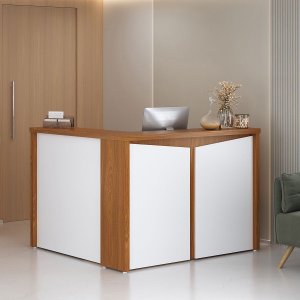 Balcão para Escritório para Atendimento/recepção Freijó/branco