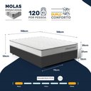 Ver imagem 2 de Cama Box Queen com Colchão de Molas Ensacadas Double Comfort 158x198x59cm