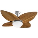 Ver imagem 1 de Ventilador de Teto Jet Dunamis Venti-delta Prata 4Pás Imbuia 110V