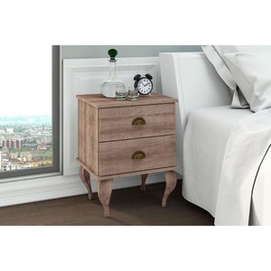Mesa Cabeceira Infantil Cl 4001 C/ 2 Gavetas Rustico - Movelbento